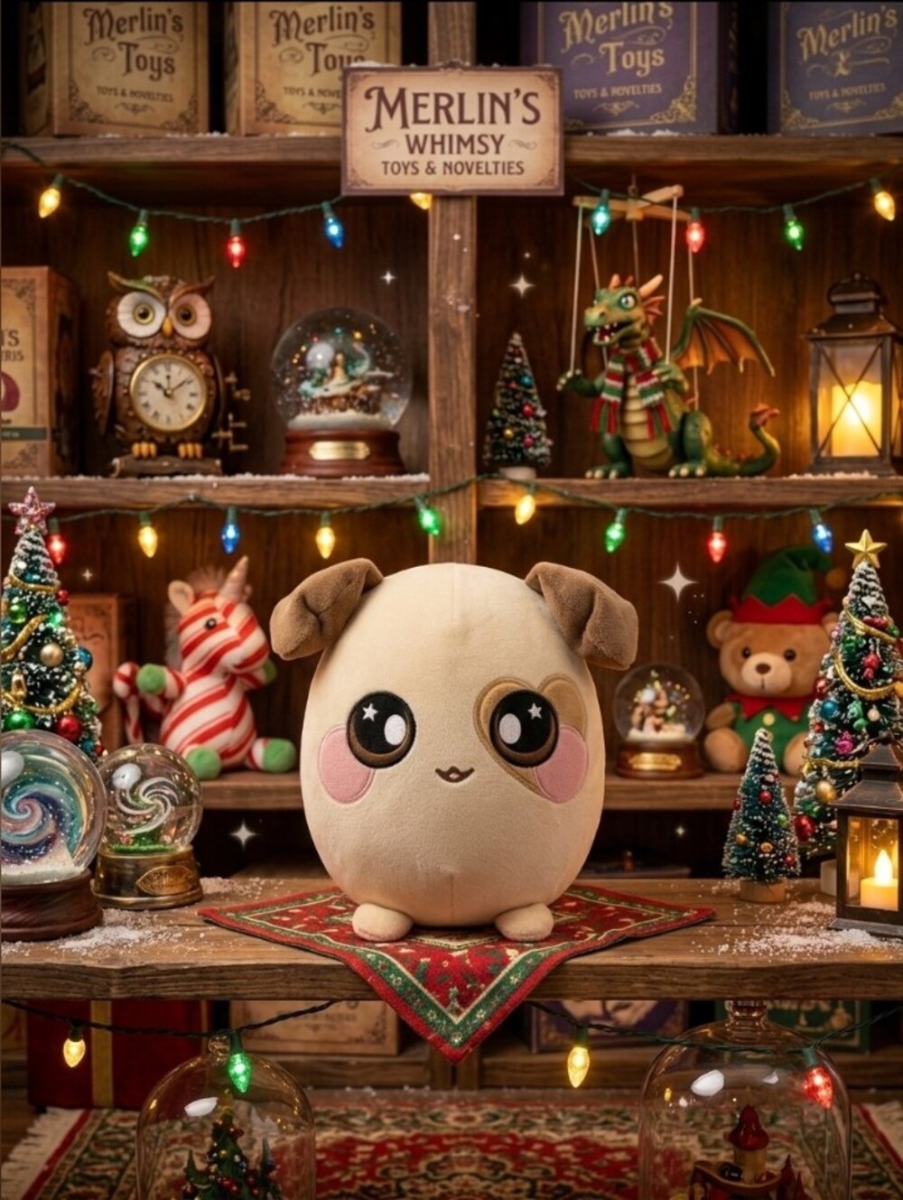 Adorable Whimsy Pug Squeezamal 🩷